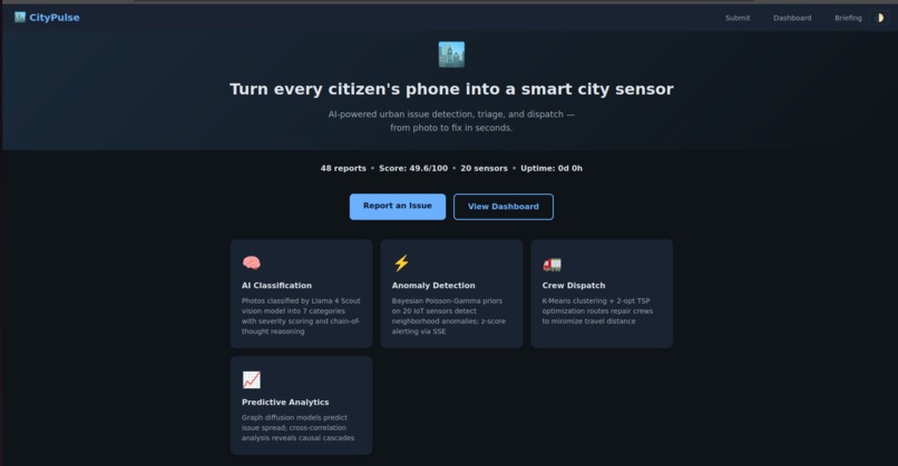 CityPulse — AI-Powered Urban Issue Triage – screenshot 1