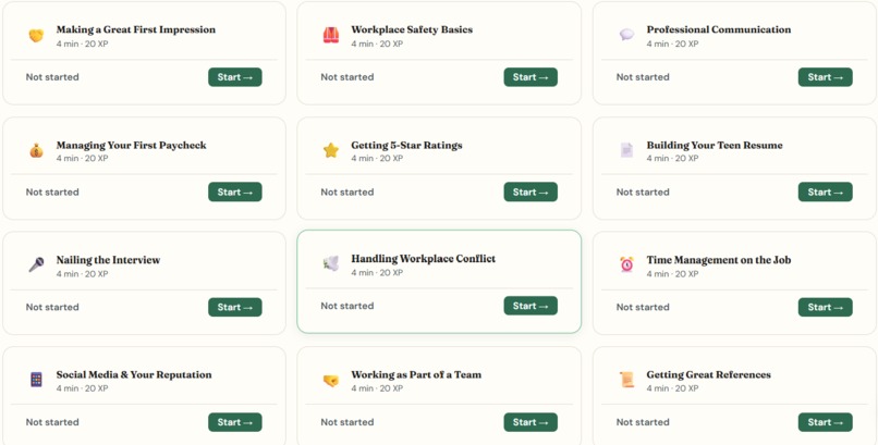 Teenwork – screenshot 2