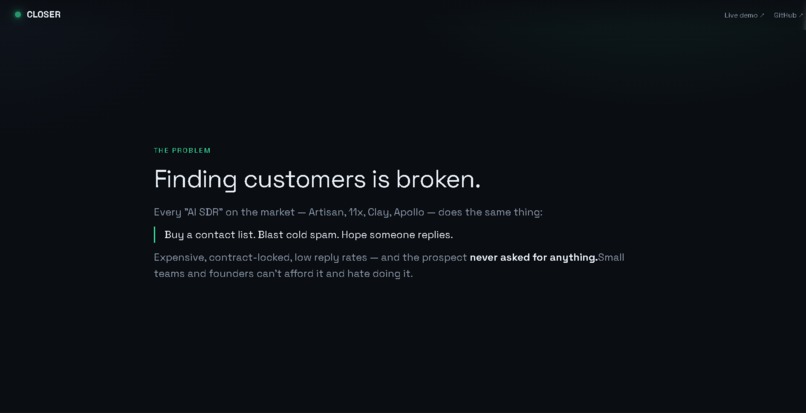 CLOSER — Autonomous Revenue Agents – screenshot 3