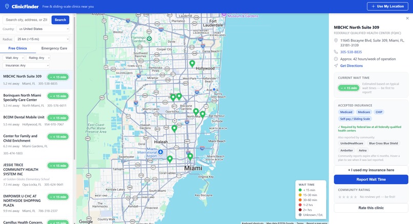 ClinicFinder – screenshot 1