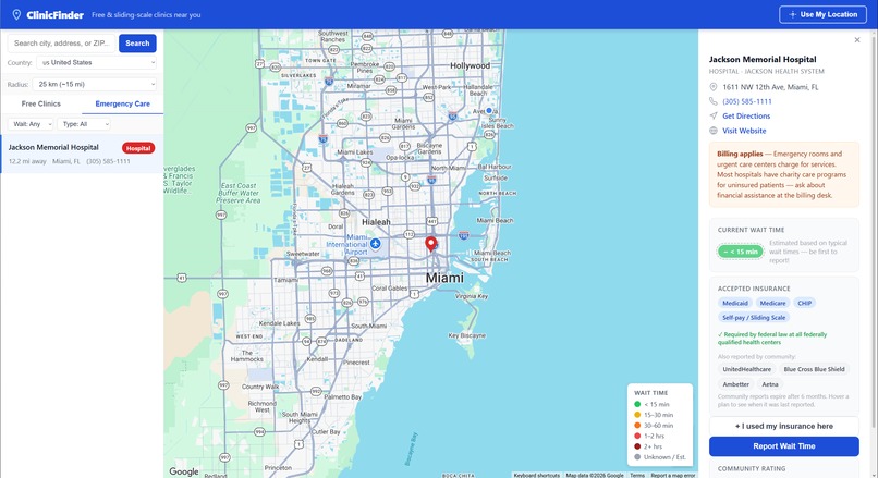 ClinicFinder – screenshot 2