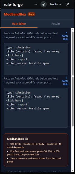 ModSandbox – screenshot 2