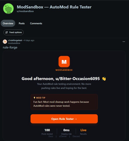 ModSandbox – screenshot 1