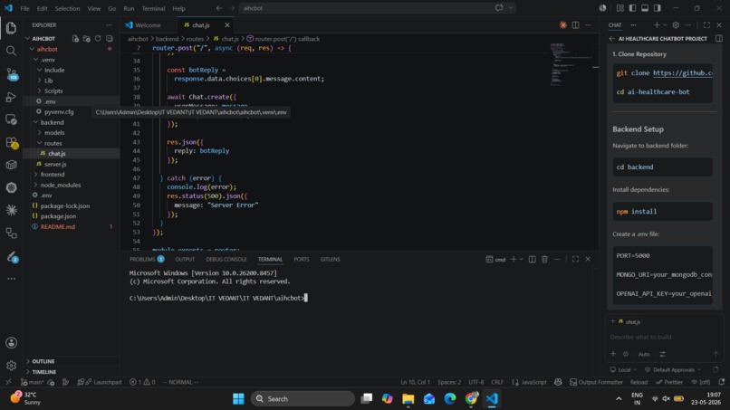 AI healthcare bot – screenshot 2