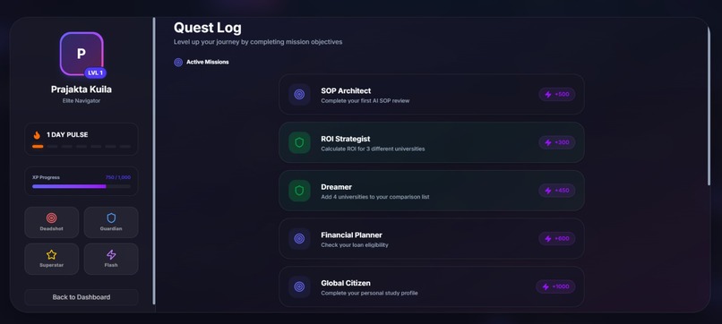 EduPilot- AI Study Abroad Navigator with Gamified Mentorship – screenshot 2