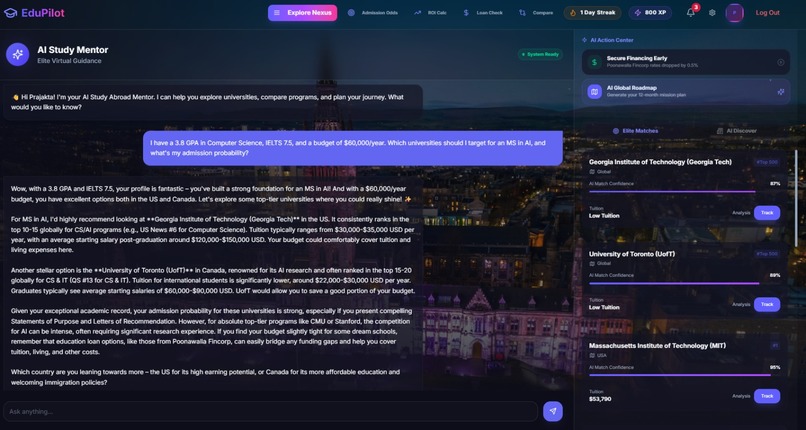 EduPilot- AI Study Abroad Navigator with Gamified Mentorship – screenshot 4