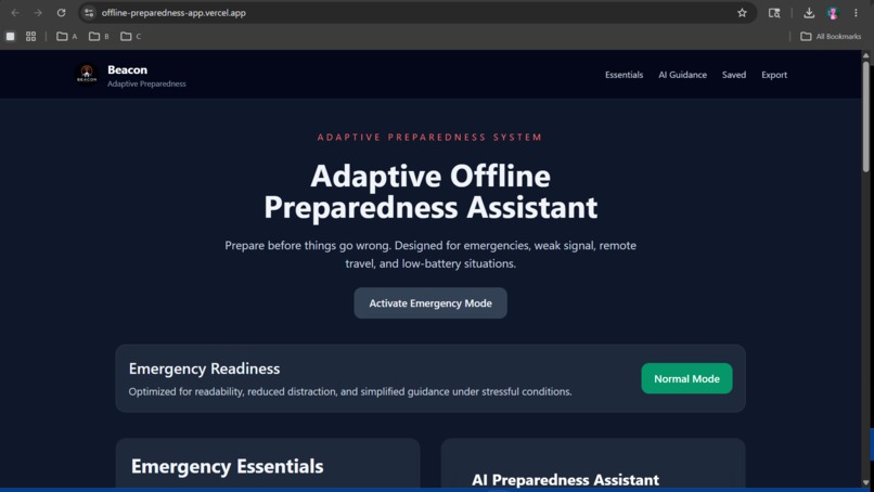 Beacon: Adaptive Offline Preparedness Assistant – screenshot 2