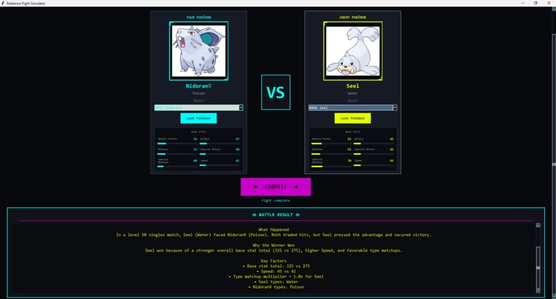 Pokemon fighter simulator – screenshot 2