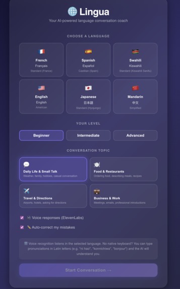 Lingua - AI Powered Language Translator & Tutor – screenshot 2