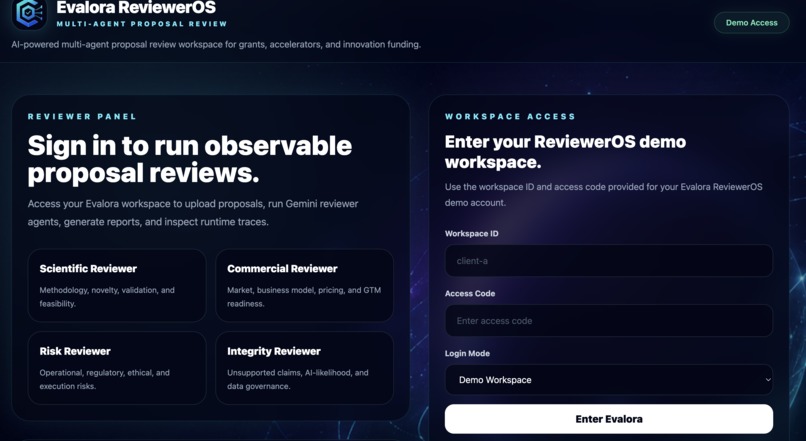 Evalora ReviewerOS – screenshot 3