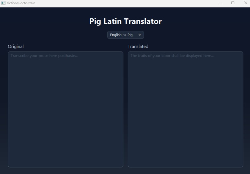 Pig Latin Translator – screenshot 1