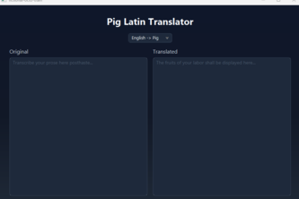 Pig Latin Translator