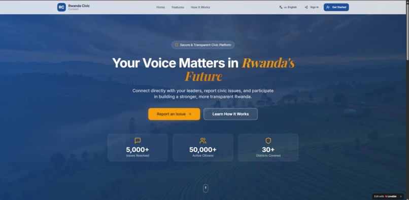 Rwanda Civic Connect (RCC) – screenshot 1