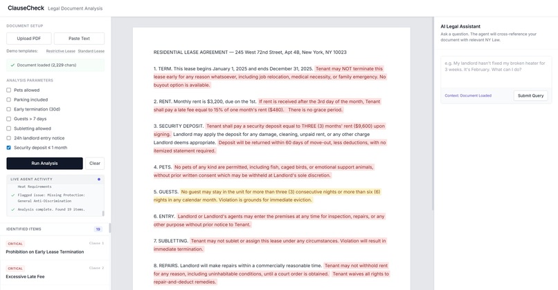 ClauseCheck – screenshot 1