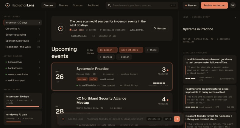 Hackathon Lens – screenshot 1