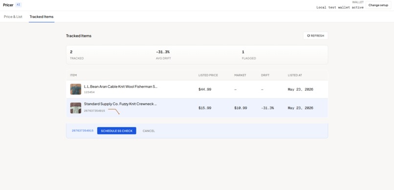 Pricer – screenshot 2