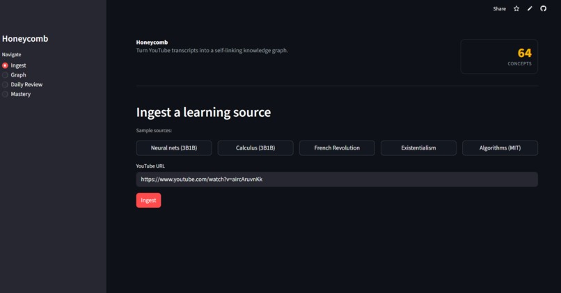 Honeycomb — Your Learning Knowledge Agent – screenshot 1