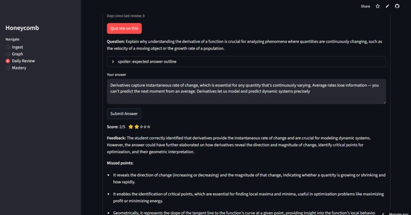 Honeycomb — Your Learning Knowledge Agent – screenshot 2