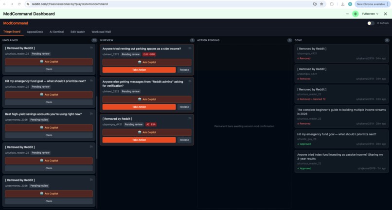 ModCommand – screenshot 1