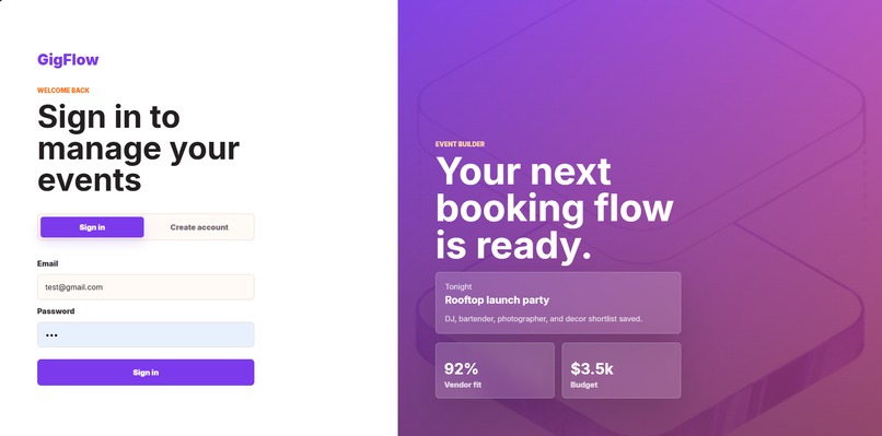 GigFlow – screenshot 2