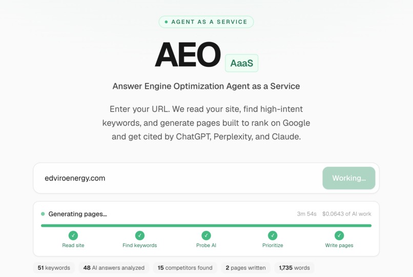 AEO AaaS – screenshot 1