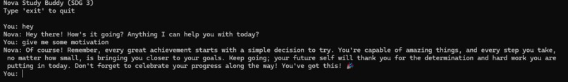 Nova: AI-Powered Student Wellbeing & Study Companion (SDG 3) – screenshot 1