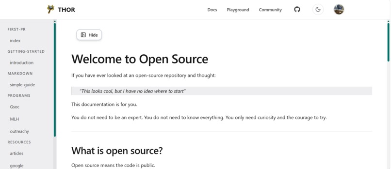 T.H.O.R (The Handbook of Open-source Repositories) – screenshot 1