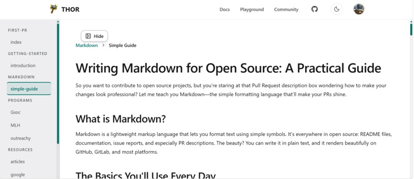 T.H.O.R (The Handbook of Open-source Repositories) – screenshot 4