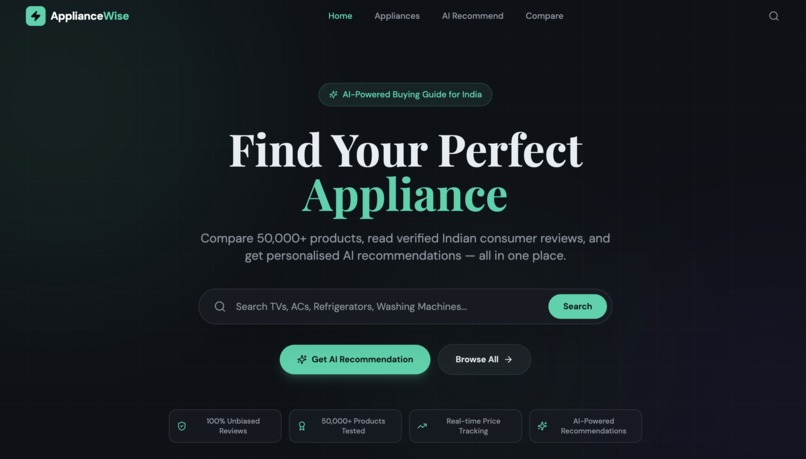 ApplianceWise — India's AI-Powered Appliance Buying Guide – screenshot 1