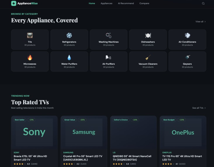 ApplianceWise — India's AI-Powered Appliance Buying Guide – screenshot 3