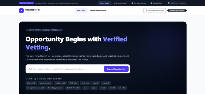 FindAJob.com (Demo name for competition purposes) – screenshot 1