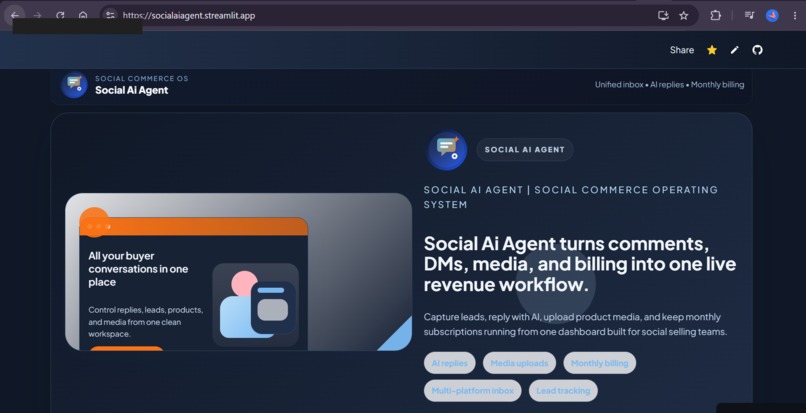 Social Ai Agent – screenshot 1