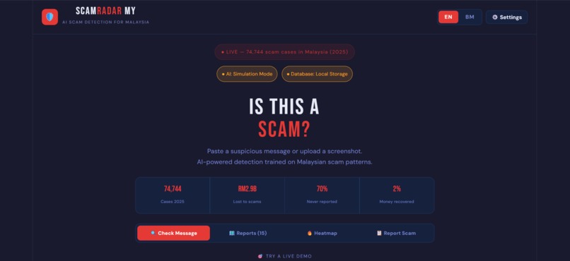 ScamRadar MY – screenshot 1