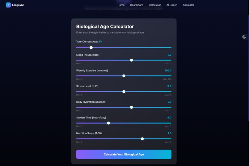 LongevAI – screenshot 1