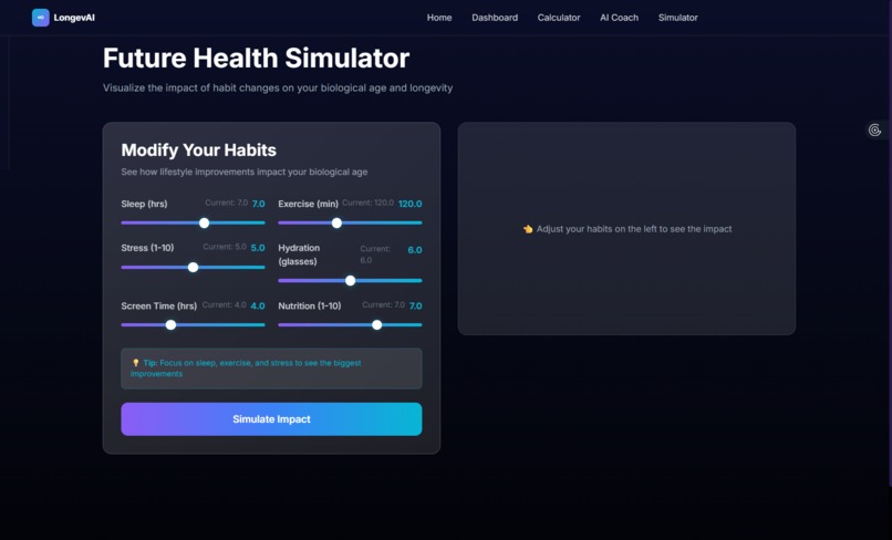 LongevAI – screenshot 2