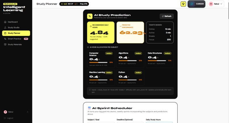 SahayaAI-Intelligent Learning & Career Platform – screenshot 1