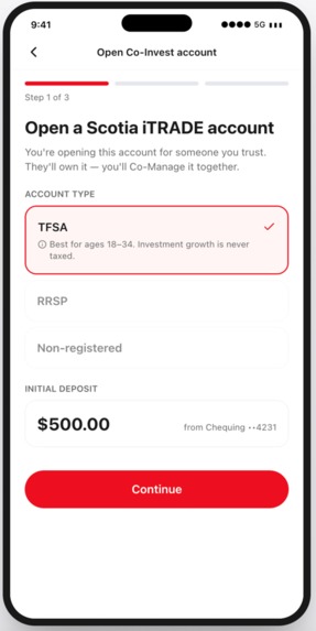 Scotiabank iTRADE Co-Invest – screenshot 2
