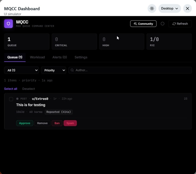 queuezero – screenshot 1