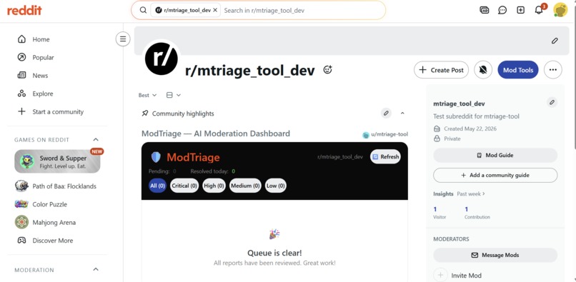 modTriage – screenshot 1