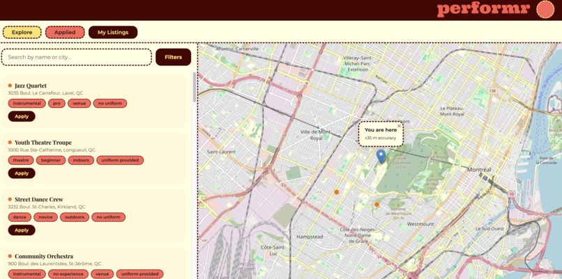 Performr – screenshot 3
