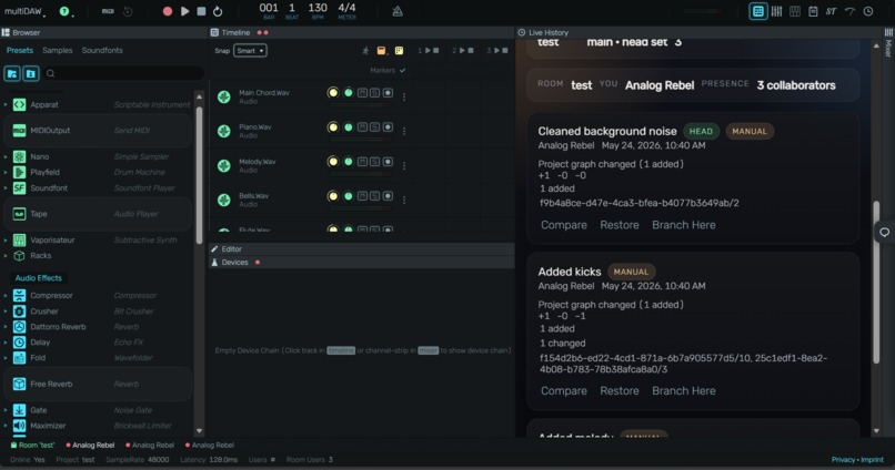 MultiDAW – screenshot 2