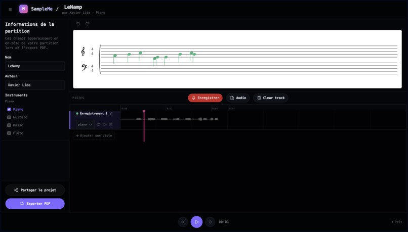 SampleME – screenshot 1