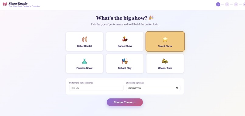 ShowReady – screenshot 2