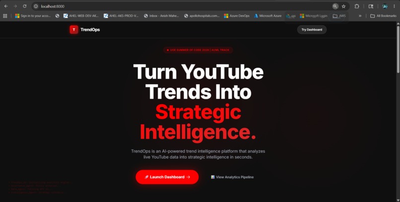 TrendOps — AI-Powered YouTube Trend Intelligence Platform – screenshot 1