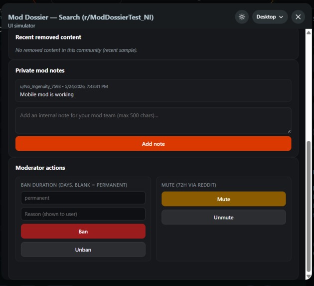 Mod Dossier – screenshot 1
