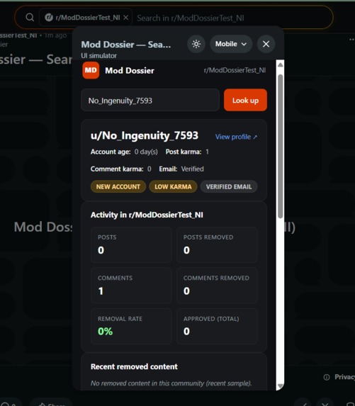 Mod Dossier – screenshot 3