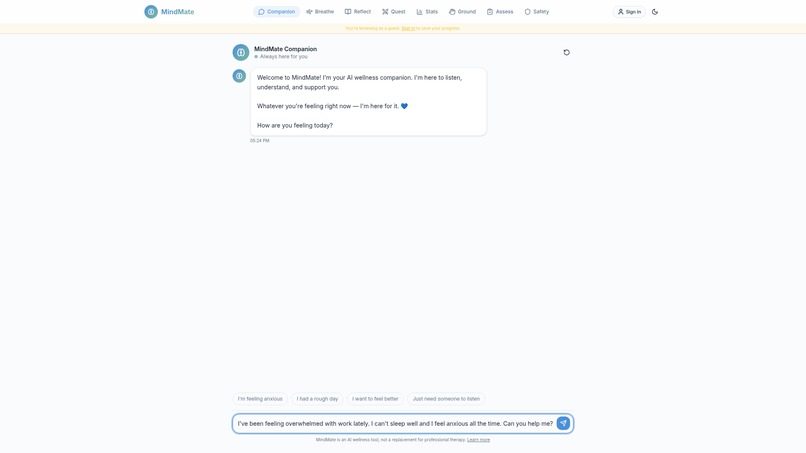 MindMate - Your AI Mental Wellness Companion – screenshot 2