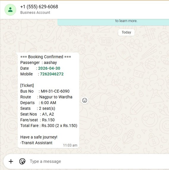 Real Time AI Chat Interface for Public Bus Services – screenshot 4