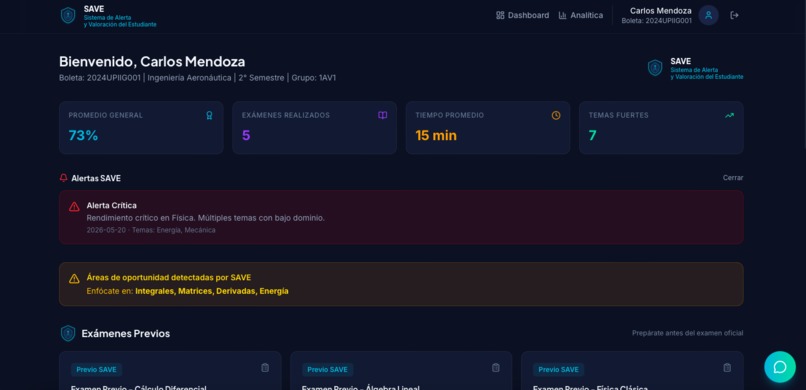 SAVE Sistema de Alerta y Valoración del Estudiante – screenshot 2