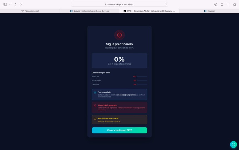SAVE Sistema de Alerta y Valoración del Estudiante – screenshot 4